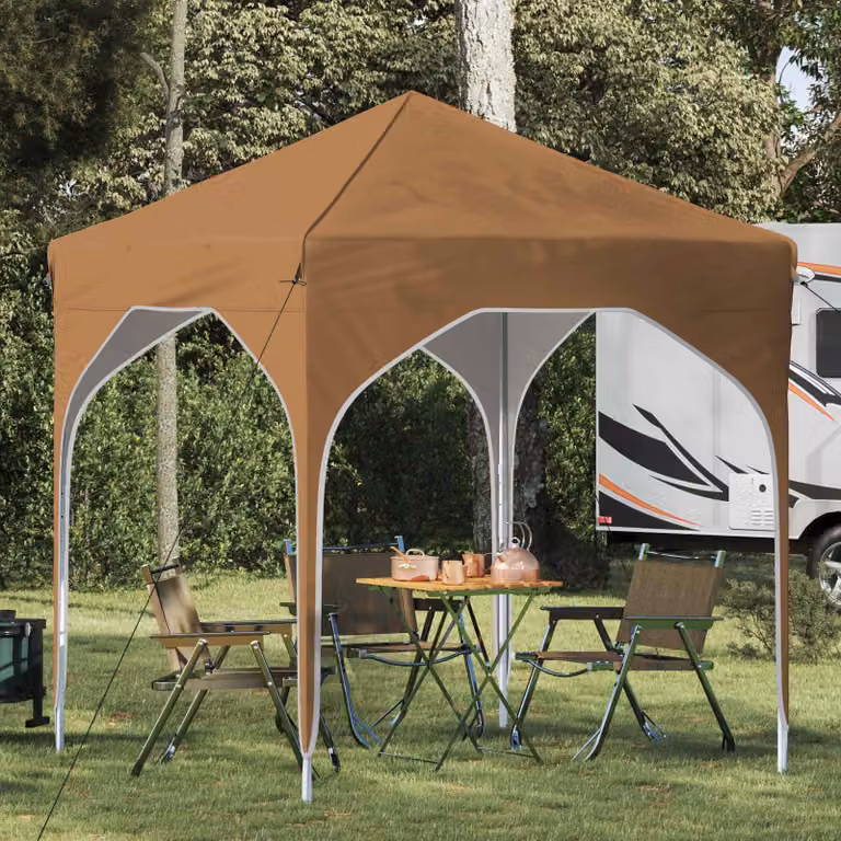 Maison Exclusive - Tenda pop-up per feste, 194 x 194 x 245 cm, color beige