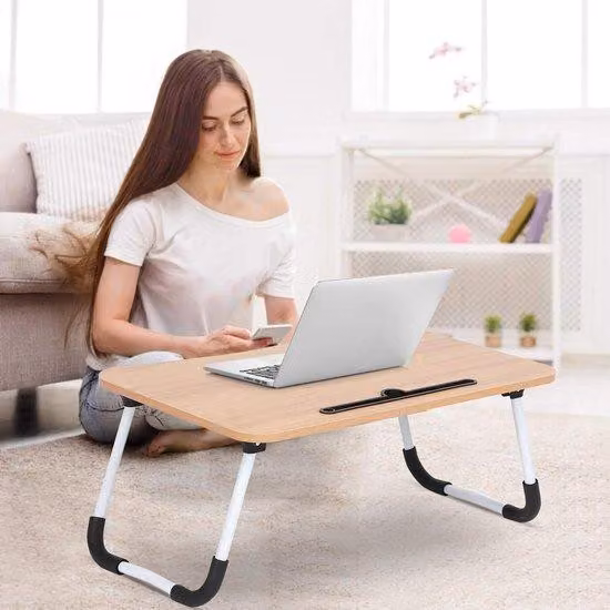 Supporto per laptop in bambù con piano regolabile