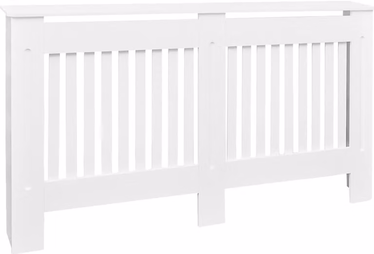 Armadietto Copritermosifone in Legno Multistrato Bianco 152 cm