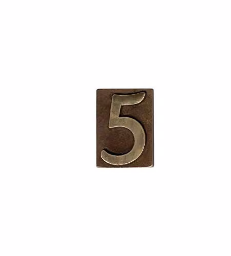 Numero Civico Ottone Bronzato 2 60X80