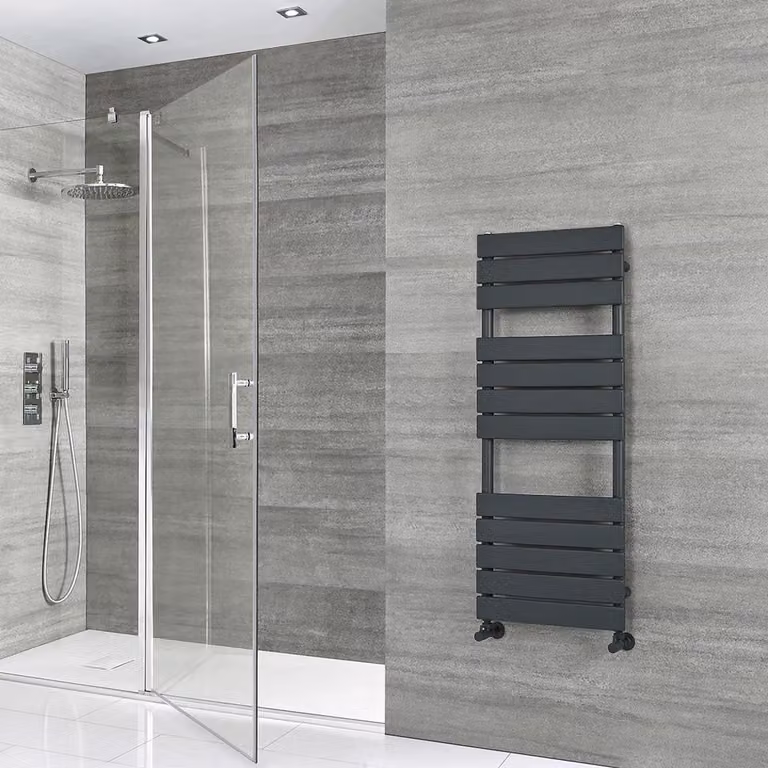 Scaldasalviette Design Antracite 1200x450mm - Termoarredo Bagno - Stile Moderno - Lustro