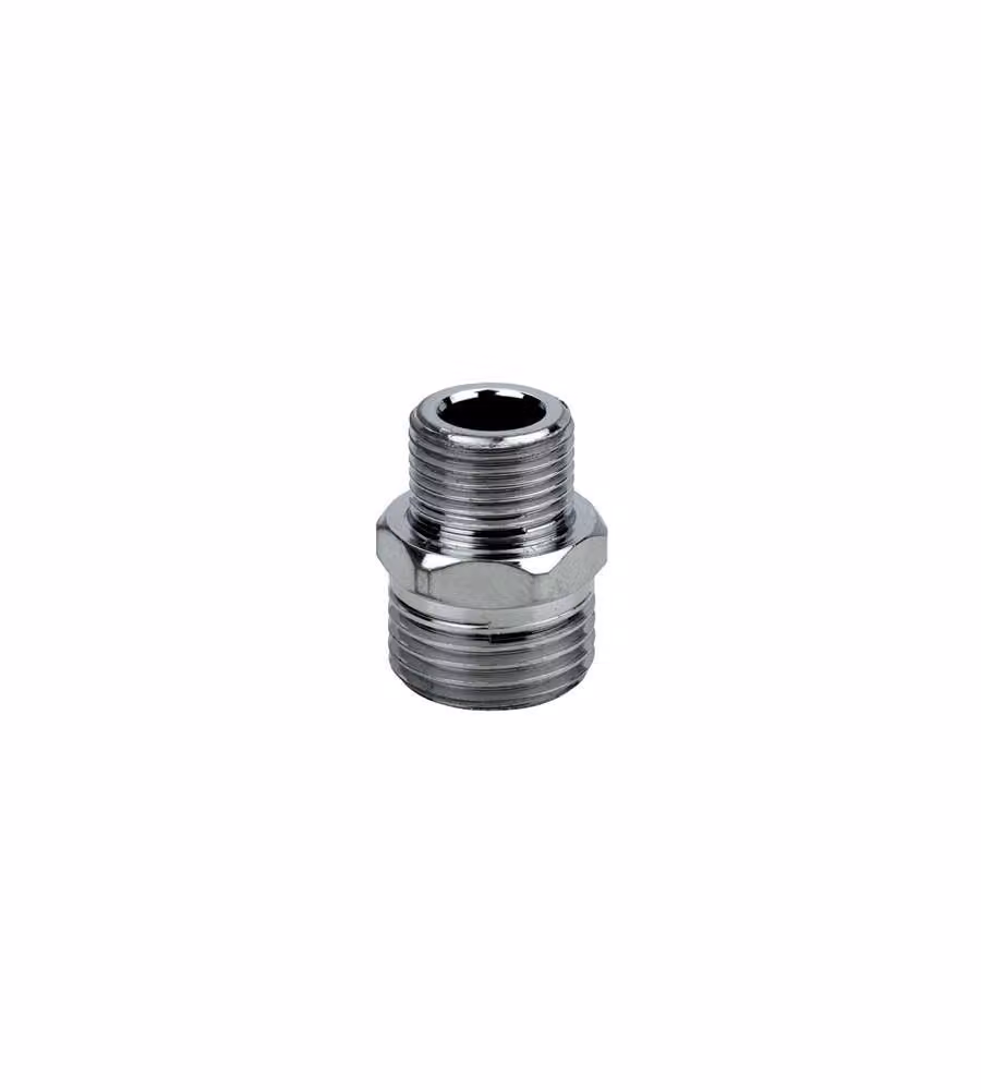 Idrobric Vite Doppia Ridotta 3/8" Cromato in Ottone - Raccordo Piccolo