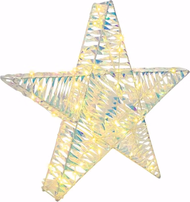 Stella 3D con 50 LED Bianco caldo 55 x 52.5 x 9 cm PET