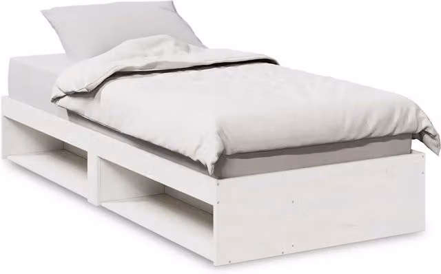Letto singolo | Letto per adulti | Dormeuse senza Materasso Bianca 80x200 cm Legno Massello Pino