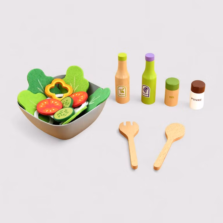 Tanah - Gioco per bambini con insalata in legno e accessori