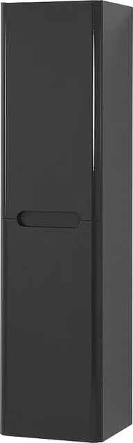 Colonna bagno sospesa Stillo antracite lucido con 2 ante soft-close Altezza: 140 cm