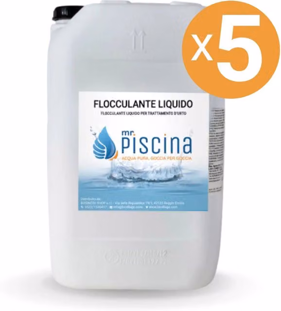 FLOCCULANTE LIQUIDO per piscina Quantità confezione: 5 confezioni