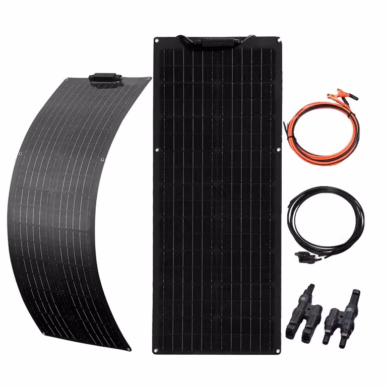 Set di pannelli solari, potenza 50W / 100W, silicio monocristallino, design impermeabile, kit solare 12V 100W
