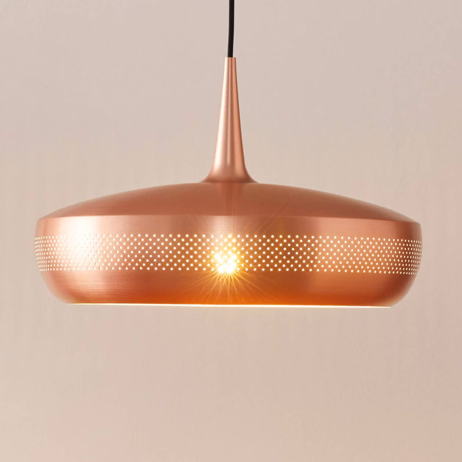 UMAGE Lampada a sospensione Clava Dine, dimmerabile, Rame, Soggiorno / Sala da pranzo, Alluminio, Design, Lampada a sospensione