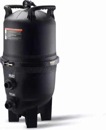 VEVOR Filtro per Piscina a Cartuccia con Superficie Filtrante di 49 m2, Sistema di Filtraggio Nero per Piscine Interrate e Fuori Terra