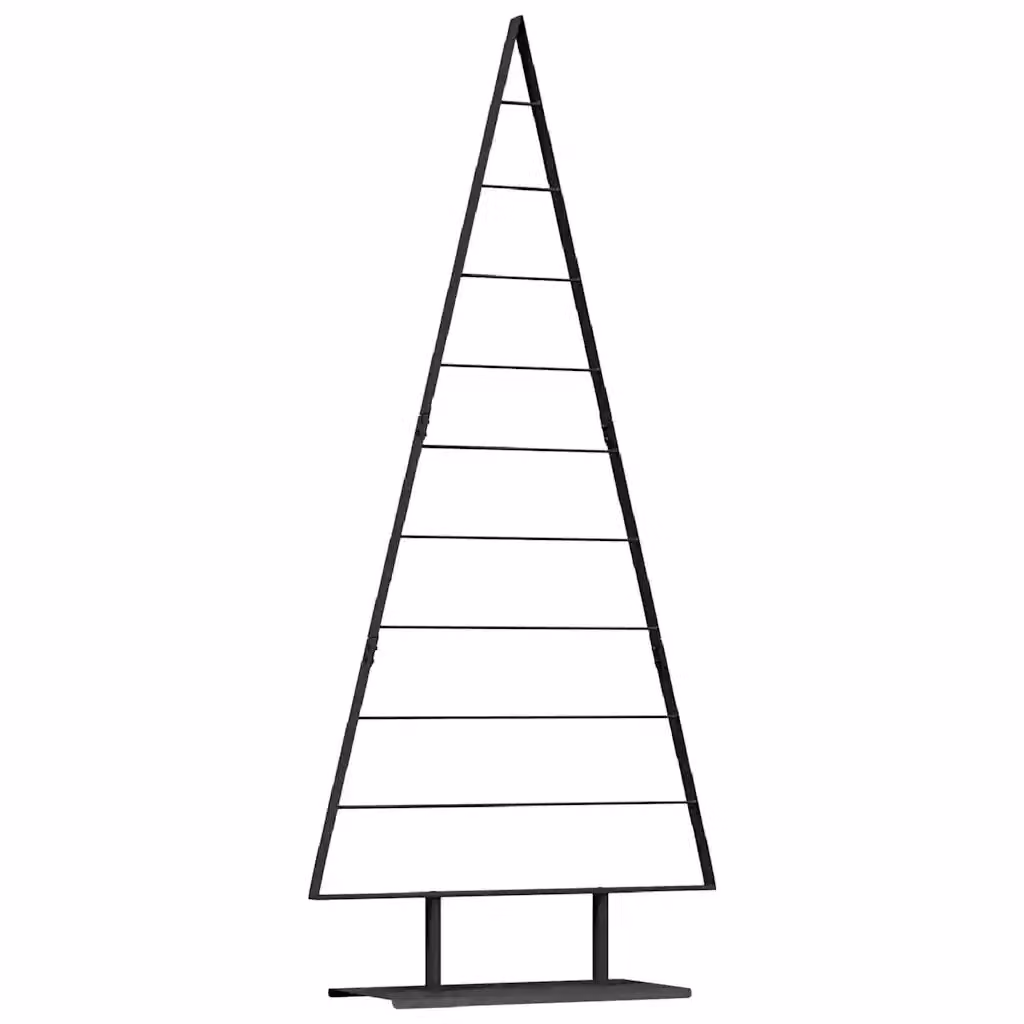 Albero di Natale moderno vidaXL in metallo nero, Altezza: 210 cm – 2