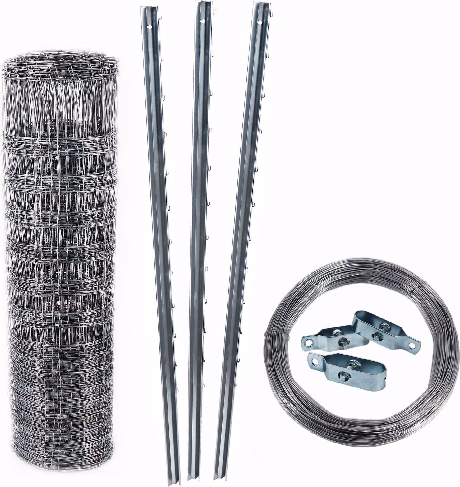 300 m di recinto di selvaggina recinto di pascolo recinto di rete annodata 180/24/15+ pali + filo di tensione