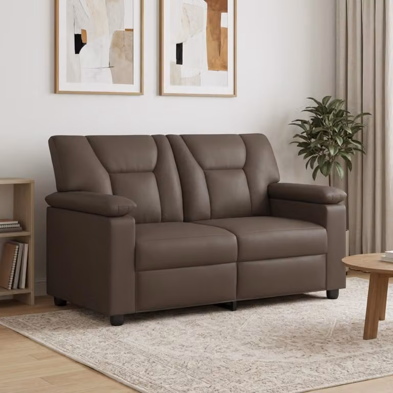 vidaXL Divano Moderno in Similpelle con Struttura in Metallo, L/P/H: 151 x 85 x 93 cm