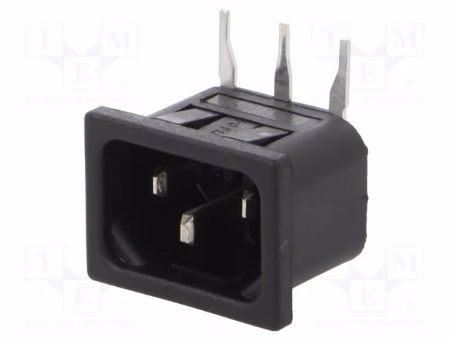 1 connettore: presa maschio per alimentazione a corrente alternata, 10A, modello PX0575/10/PC
