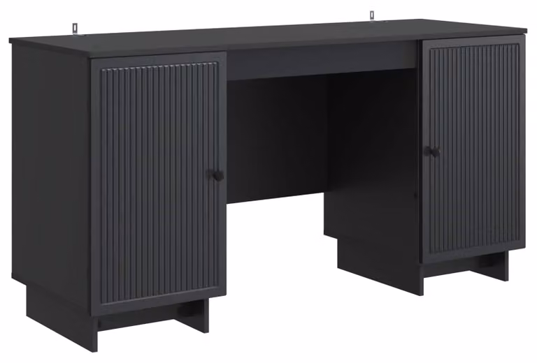 Scrivania Nero Legno ingegnerizzato 142,5 x 50 x 75 cm