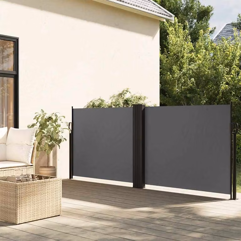 vidaXL Tenda da Sole Laterale Retrattile Antracite L: 600 cm, H: 120 cm