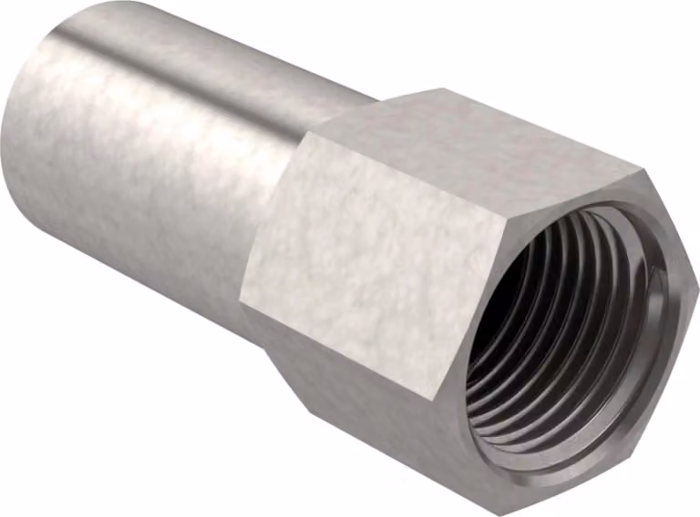 Transizione in acciaio inox Mapress con IG ed EE d22mmx1/2 "IG, ÜA