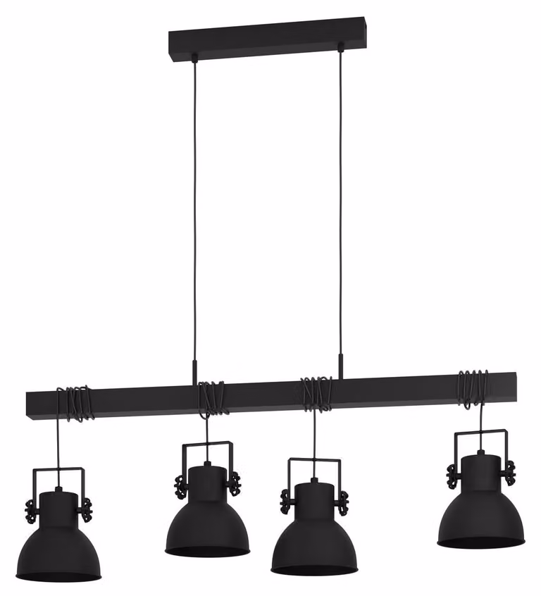 Eglo 43726 SHIREBROOK E27 4 vie a sospensione 1000x250mm nero