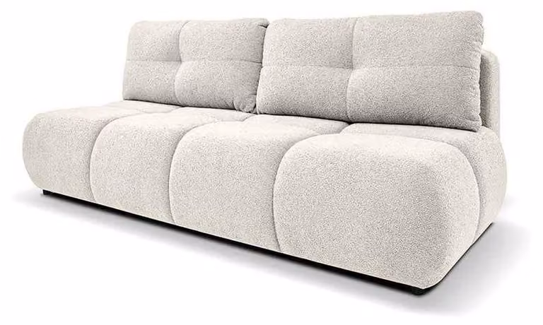 Divano letto Milorya, rivestito in lino