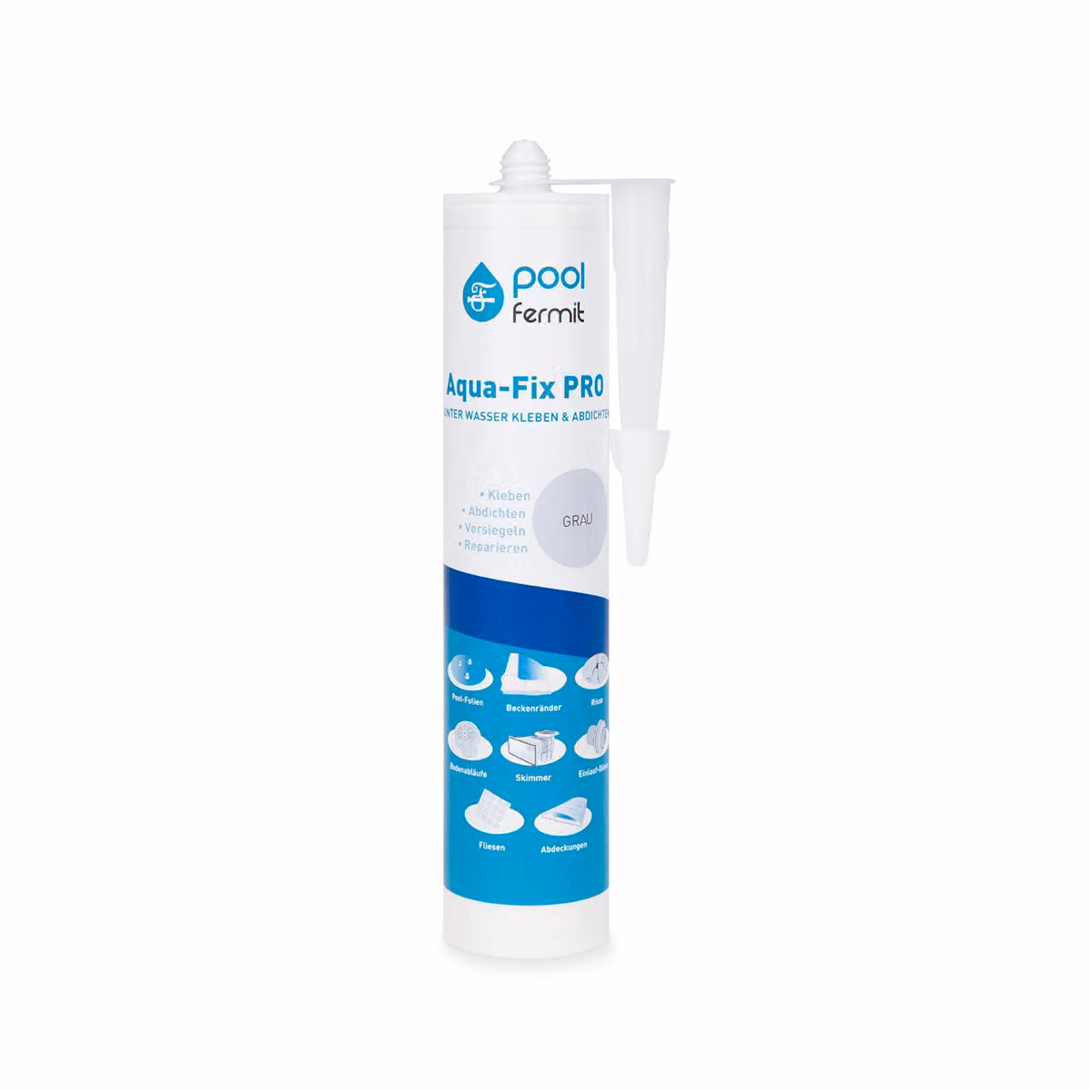 Fermit Aqua-Fix Pro | cartuccia da 290 ml | grigio