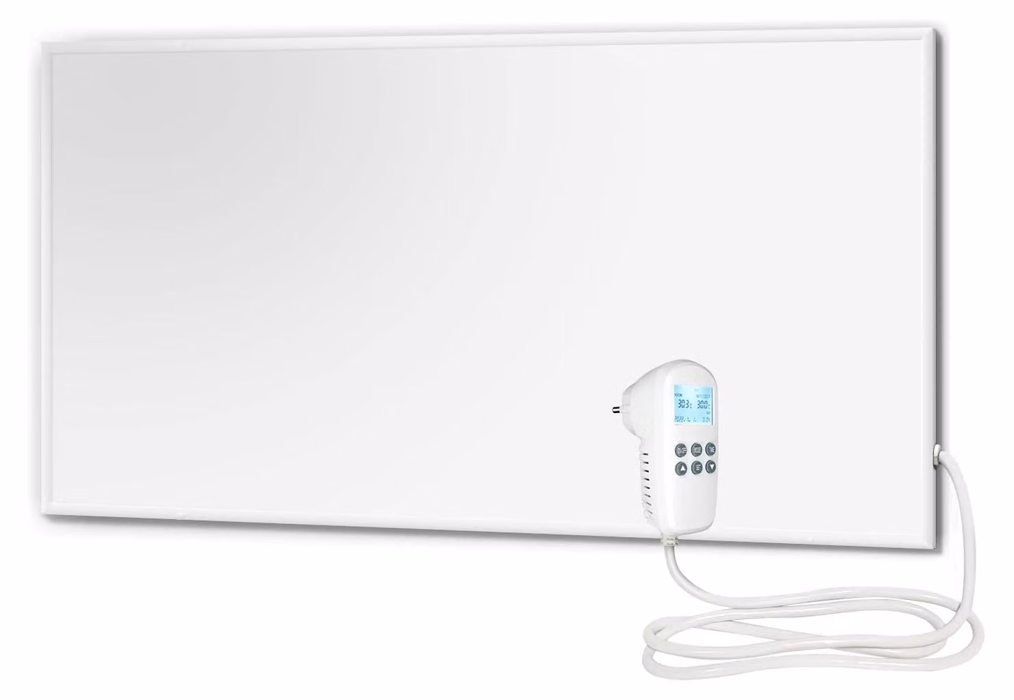 Riscaldamento a infrarossi, pannello da parete - Potenza: 700 W - Dimensioni: 122 x 62 cm - Colore: bianco
