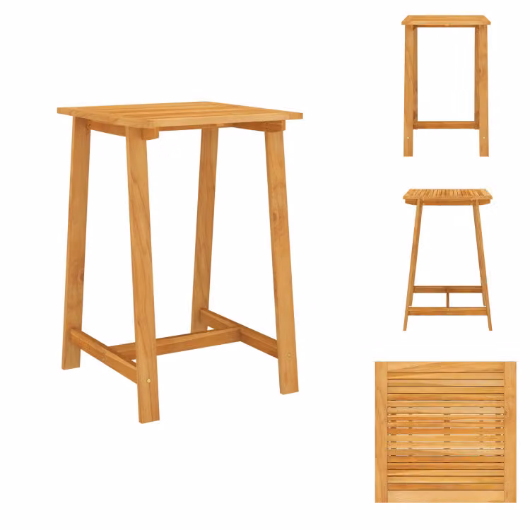 vidaXL Tavolo bar da giardino 70x70x104 cm in legno massiccio di acacia - Tavoli da giardino