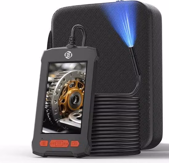 Endoscopio per iPhone Equivera con Camera HD Impermeabile e Canna da Ispezione, Colore Nero