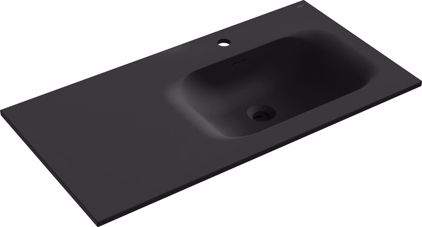 Mexen Vela lavandino da incasso a destra 101 x 46,5 cm, nero opaco - 25231071P