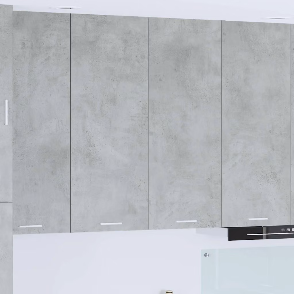 Armadio pensile da cucina moderno vidaXL in MDF Grigio, L: 80 cm, P: 31 cm, H: 100 cm
