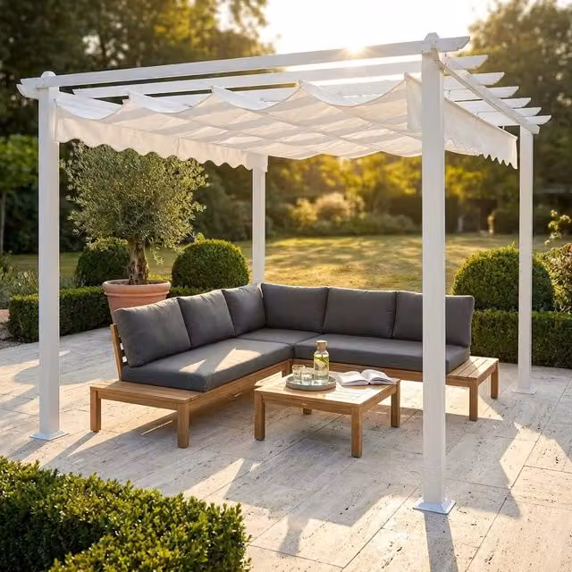 Gazebo da Giardino 3x3 in alluminio poliestere - DRAKE