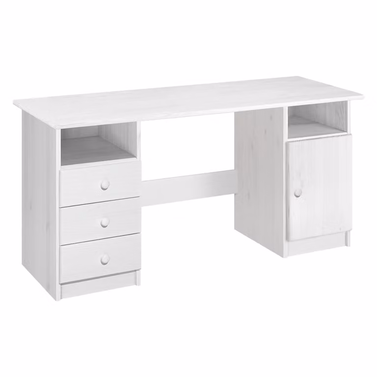 Scrivania per PC Idea 8847B - laccato bianco