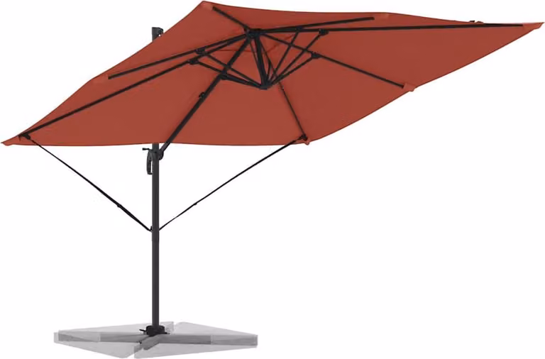 Parasol Roma Rosso 286 x 284 x 265 cm Alluminio e Poliestere