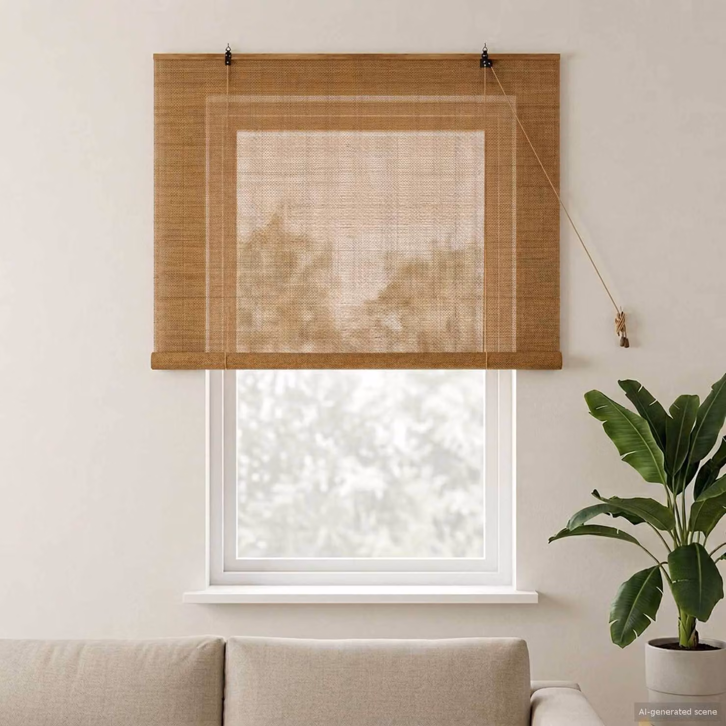 vidaXL Tenda a rullo Marrone 160 x 160 cm Bambù