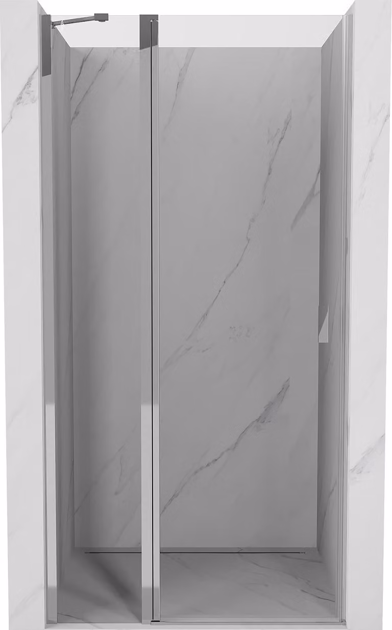 Mexen Mist porta doccia a battente 80 cm, trasparente, cromo - 8A4-080-000-01-00