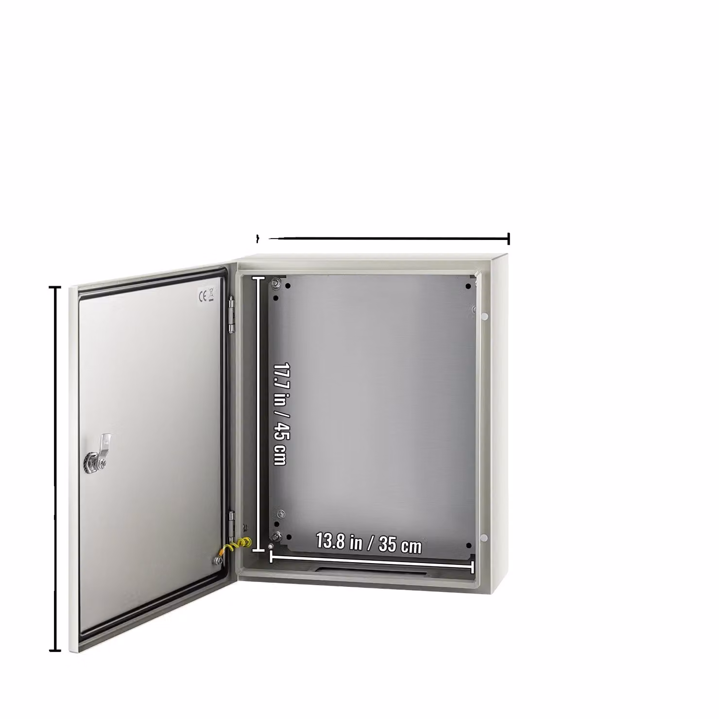 Armadio elettrico, struttura in acciaio, impermeabile secondo IP66, 50 x 40 x 15 cm