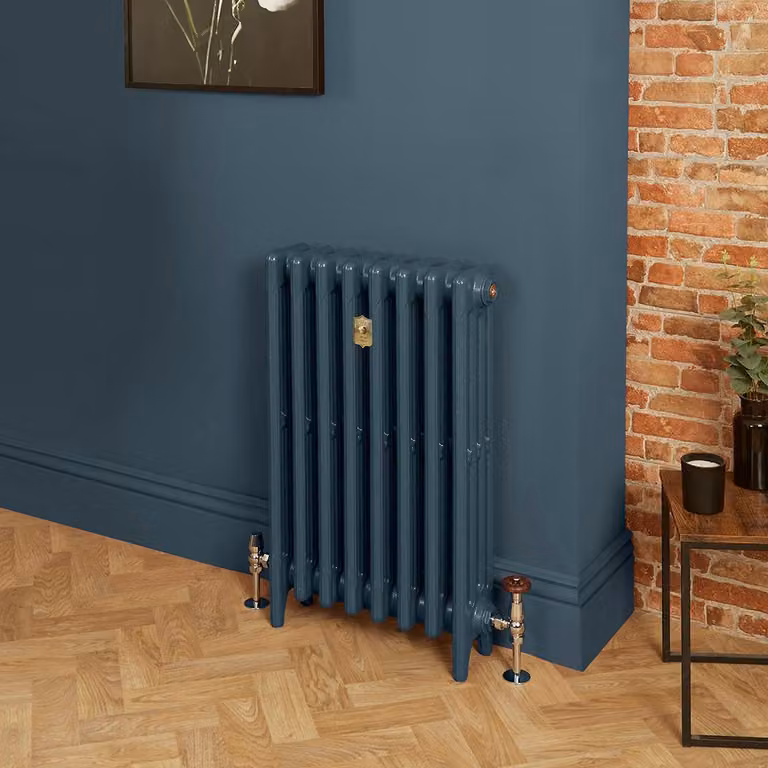 Radiatore Tradizionale in Ghisa a 4 Colonne Alto 960mm - Finitura Blu Hague Blue di Farrow & Ball - Mercury