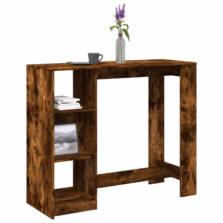 vidaXL Tavolo Bar Moderno in Rovere Fumo e Multistrato, L: 124 cm, P: 46 cm, H: 103,5 cm