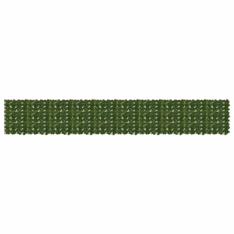 vidaXL Schermo per balcone con siepe artificiale a foglie, Verde, L: 500 cm x H: 75 cm