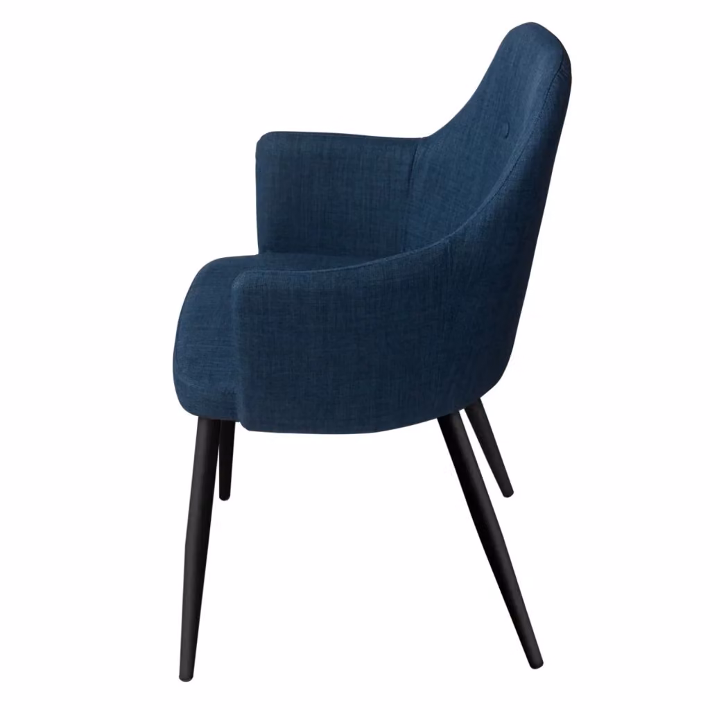 Poltrona Gunnar Casa Thai S.L. Blu con Piedini Neri e Braccioli – 2