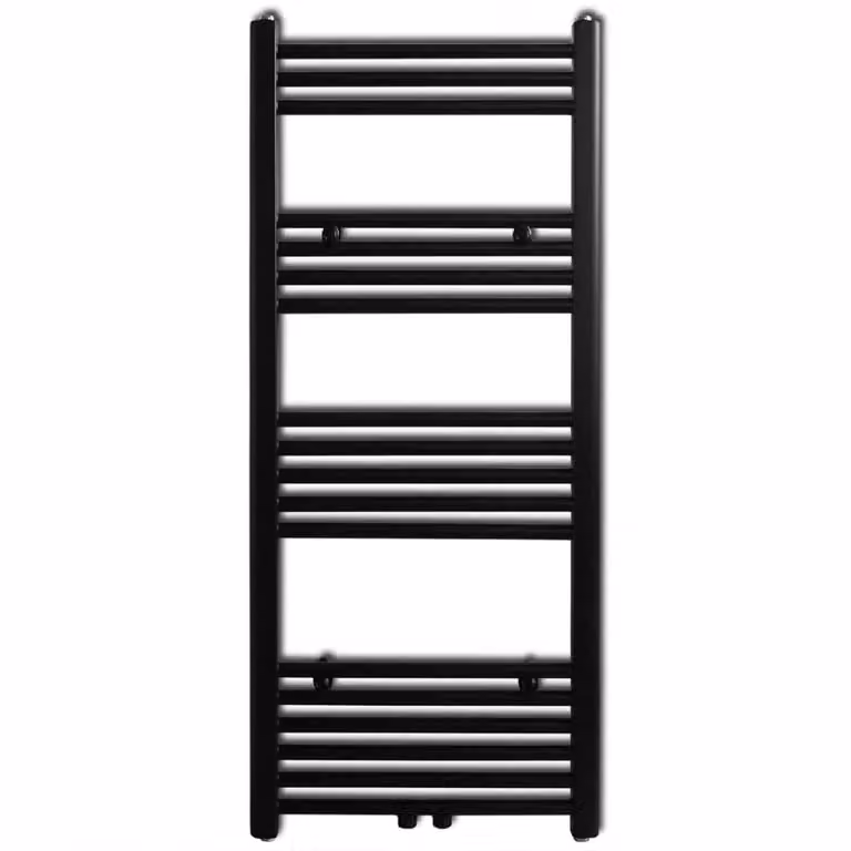 vidaXL Radiatore per asciugamani ad acqua calda diritto nero 500x1160 mm