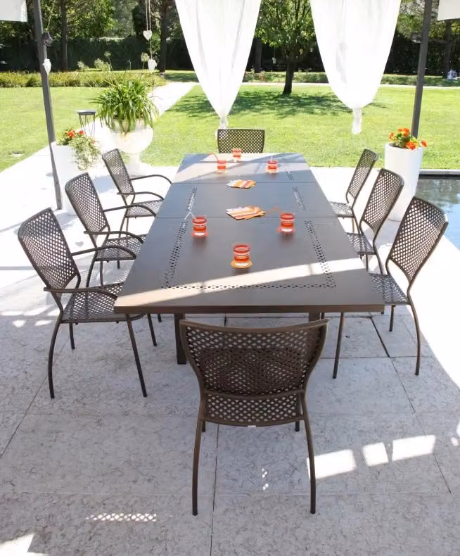 Tavolo da giardino allungabile RD Italia Helios XL in acciaio antracite L: 220/300 cm, P: 110 cm, H: 76 cm – 2