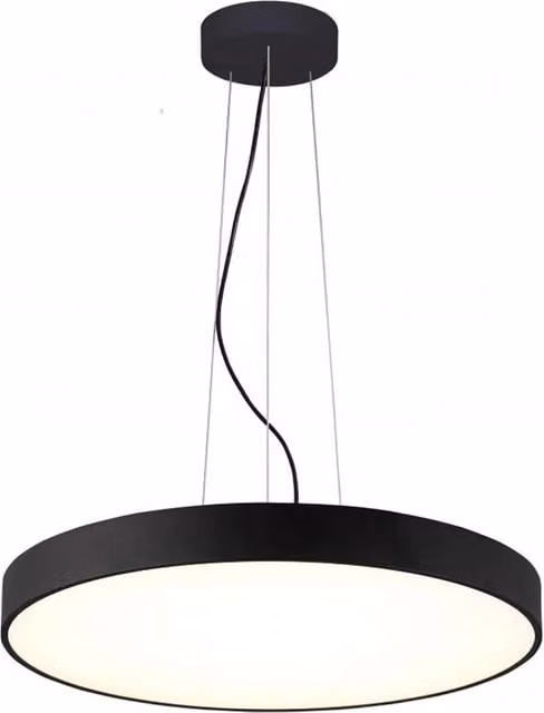 Lampadario pendente cerchio 80cm LED 95W MENKAR 800 lampada UP DOWN sospensione 2 temperature 230V COLORE NERO
