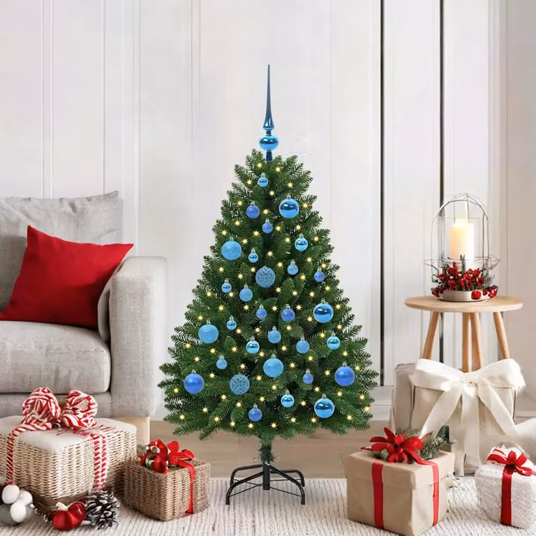 Albero di Natale artificiale vidaXL verde con 150 LED bianco caldo