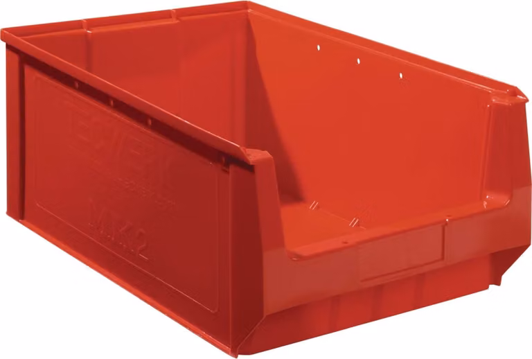 Contenitore aperto L500/450xL310xH200mm PE rosso