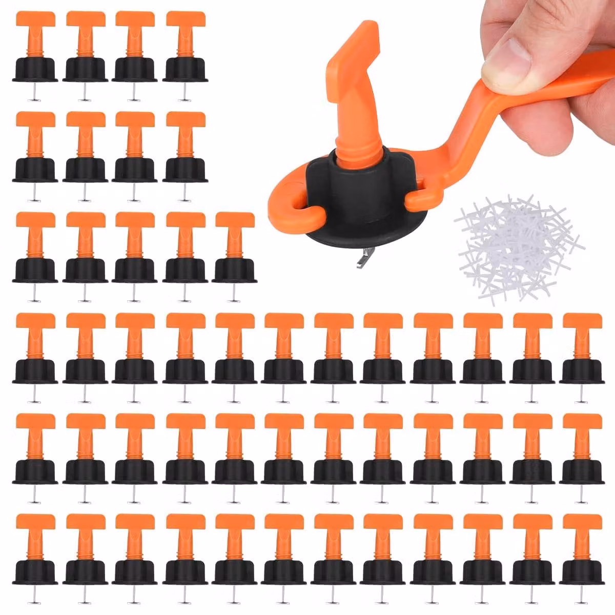 Set livellamento piastrelle clip per piastrelle - 151 pezzi - Riutilizzabili - Con chiave