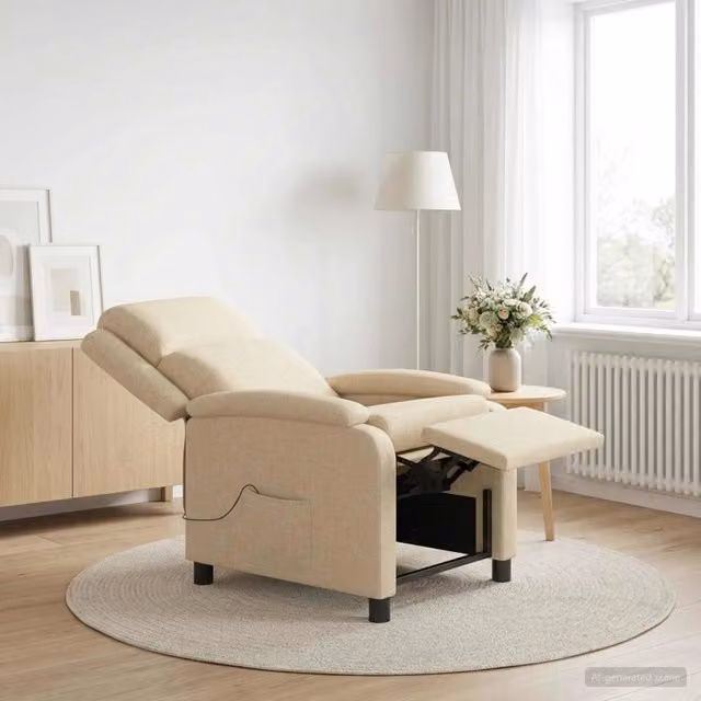 Divano Sedia-Poltrona Massaggiante Crema Tessuto 992770