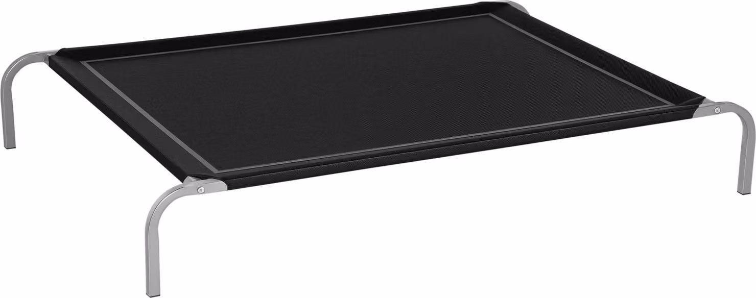 PawHut XXL letto per cani gatti su gambe letto da campeggio 130L x 90L x 20H cm textilene microforato nero
