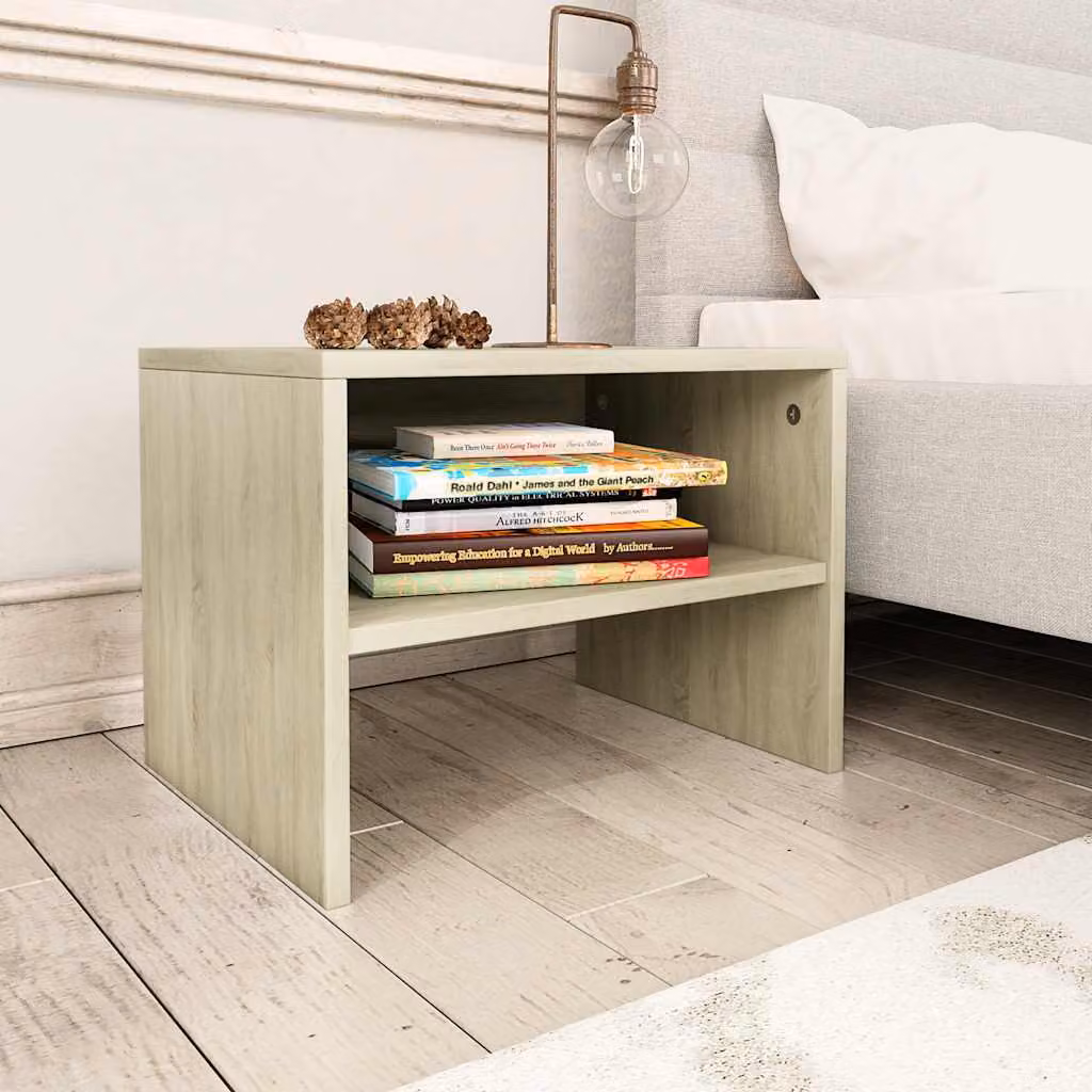 vidaXL Comodini 2 pz Rovere Sonoma 40x30x30 cm in Legno Multistrato