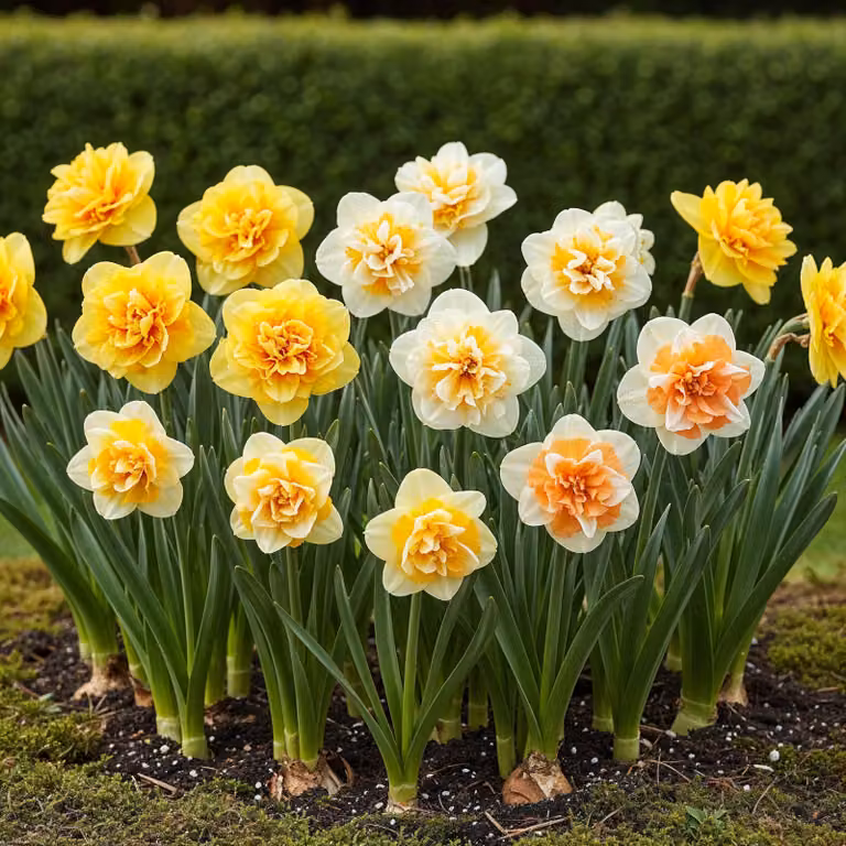 Bulbi da fiore Exotenherz - Narcisus Narcis Double Mix Giallo e Bianco (10 pezzi) Diametro 12-14cm