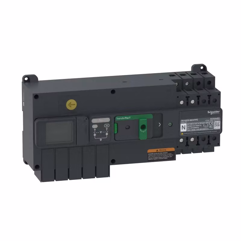 Schneider Electric TransferPacT Active AT100, commutatore automatico di rete, 80 A, 2 poli, display LCD, 230 V CA TA10D2L0803TPE